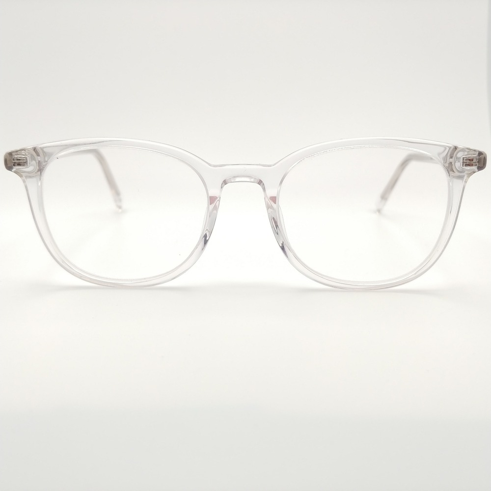 Warby Parker Durand Eyeglasses Unisex 50-20-145 Clear Acetate Round Frames